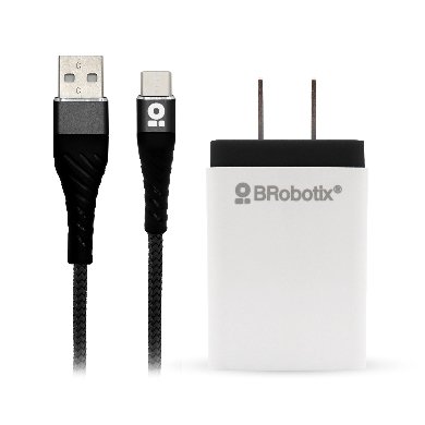 CARGADOR BROBOTIX USB C/CABLE TIPO C CARGA R&Aacute;PIDA 963325